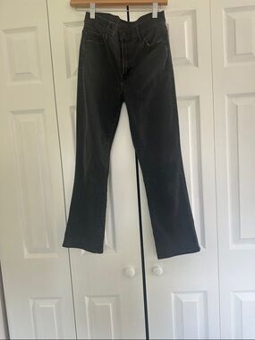 MOTHER Black High-Rise Flare Jeans